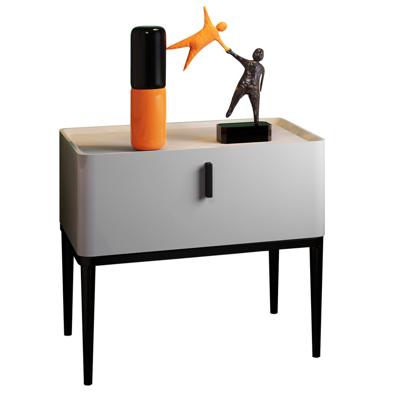 Haohe Ins Hot Sale Nightstand Nordic Minimalist Small Apartment Locker Storage Bedside Cabinet Modern Minimalist Drawer Paint Ca