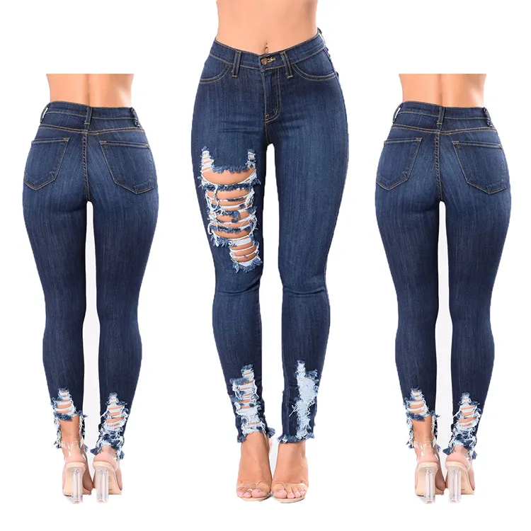 Женские джинсы на молнии, рваные джинсы скинни большого размера, 2020