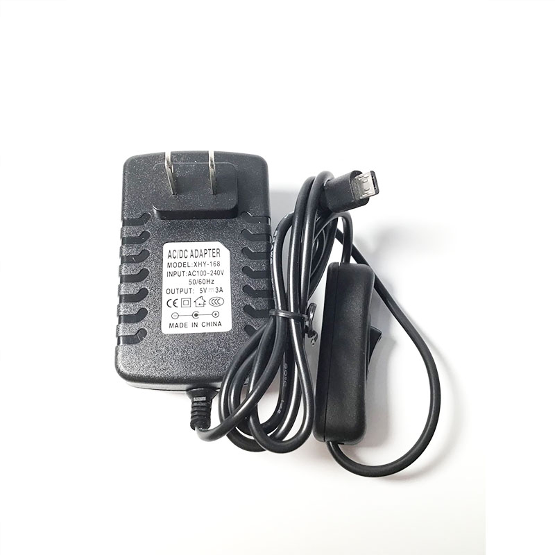 Прямая поставка, 5 В/3 А, Raspberry PI model B + Plus, PSU, кнопка включения/выключения питания, зарядное устройство, адаптер питания