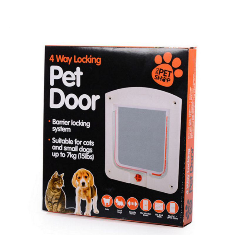 4 Way Lockable Door For Cat Puppy Dog Security Flap Door Gate Door