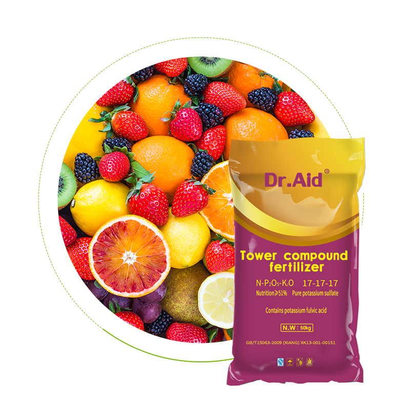 Dr Aid NPK 17 17 17, заводская цена, высокая башня, калий, фульвовая кислота, сельскохозяйственное удобрение npk, растворимое удобрение
