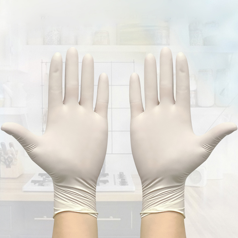 Новый одноразовый латексный осмотр Guantes без порошка, удобный 100 гуантеров в коробке