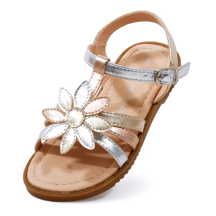 Wholesale toddler kids summer shoes children strap up sandals slide