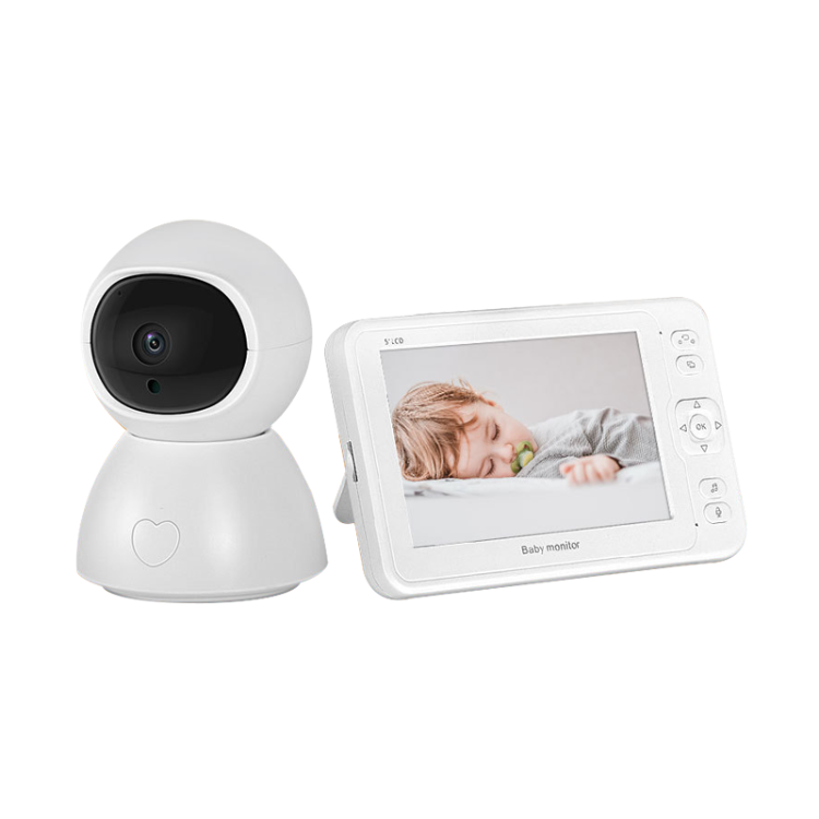 Видеоняня с экраном 5,0 дюйма, Wi-Fi, HD, ночное видение