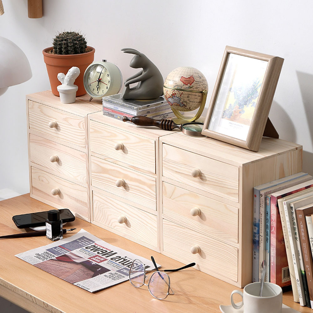 China wholesale OEM service Drawer Chests Bookshelf Desktop Storage Box High Quality Storage Drawers With Custom Size Logo