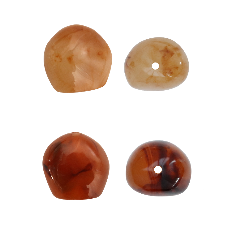 15mm Resin Beads Chunky Plastic Material Irregular Loose Beads Charms with Hole for Jewelry Making