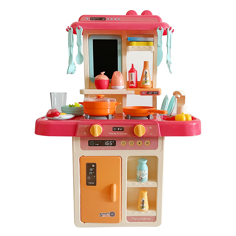 Plastic Large Musical Pretend Play preschool Cooking Game set Kitchen toys for girls set