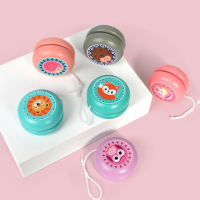 Дешевые рекламные деревянные игрушки Yoyo, детские игрушки на заказ, логотип Yoyo, деревянная цветная печать, происхождение, размер рекламной продукции, поле SMY