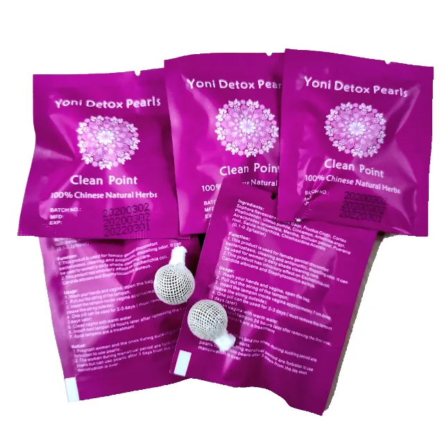 JIANCHI Herbal Yoni Detox Pearl to Cure Gynecological Disease Relief Vaginal Itching Yoni Tampons