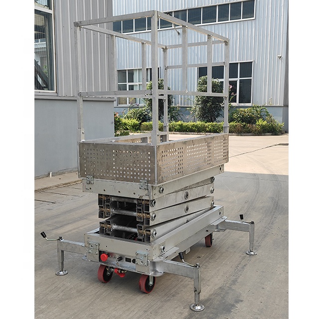 Portable 6M scissor fork lifting platform scissor aerial work Lift truck