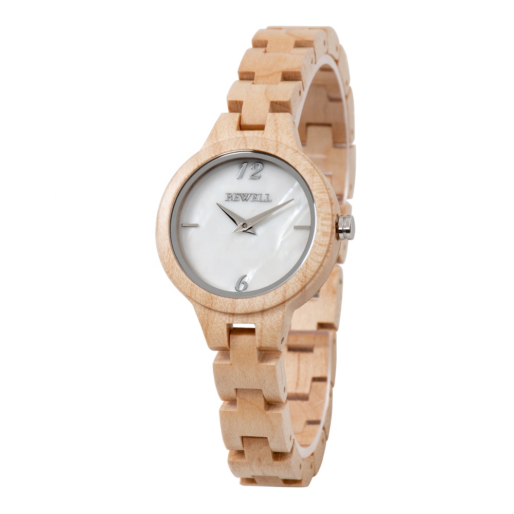 The NO.1 wooden watch factory in Shenzhen shell dial Ladies wood watch