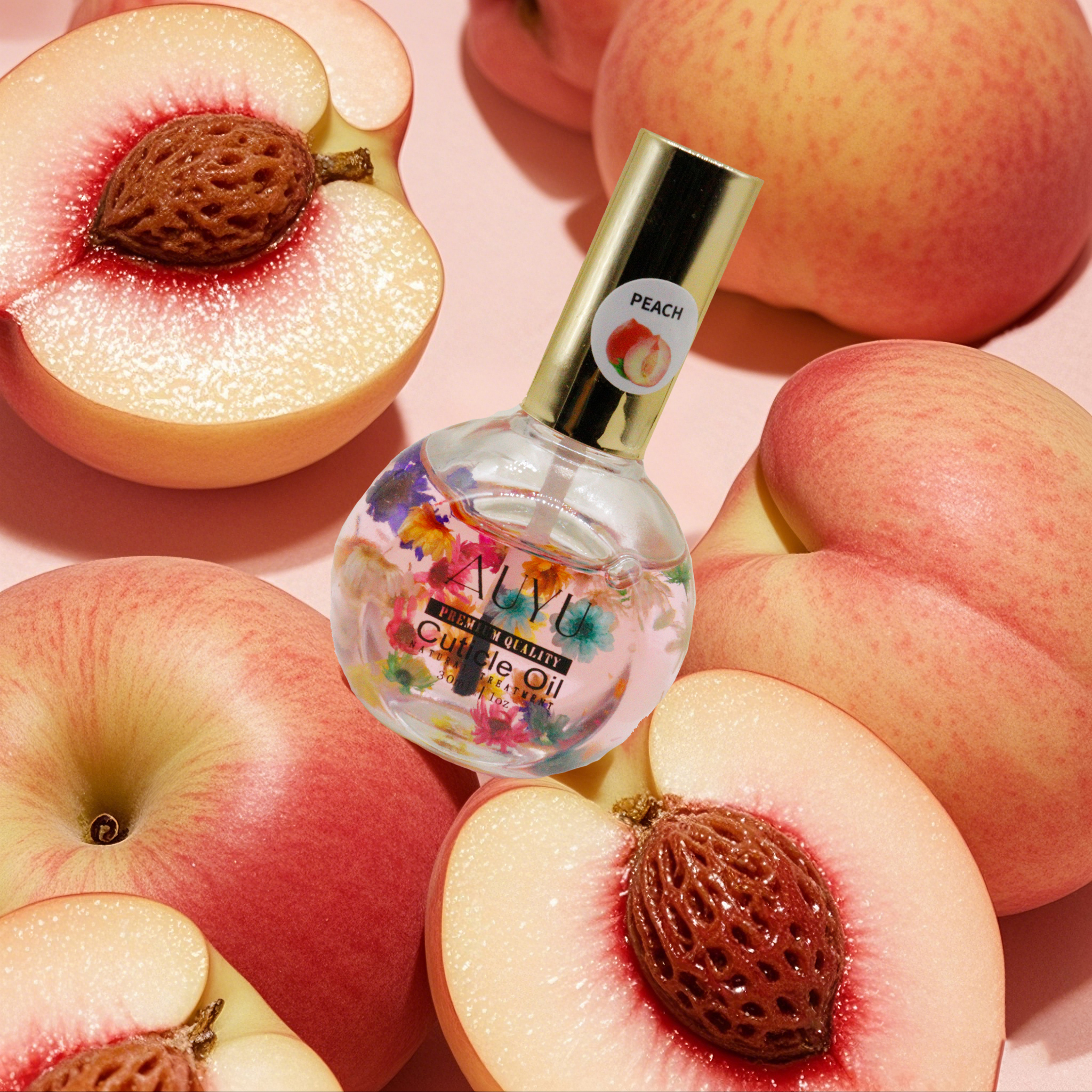 Peach Flavor Finger Nails Softener Repaired Dryness Damaged Repair Moisturize Nail Care Treatment Cuticle Oil