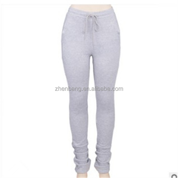 Dropship Women's Trousers Fall Winter Fashion 2021 Women Clothes Plus Size Solid Color Ruched Stacked Leggings Sweat Pants For W