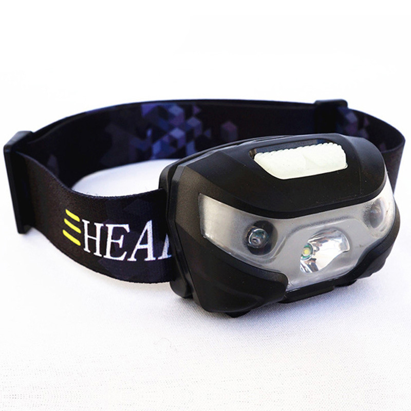 Strong light running and riding waterproof sensor LED rechargeable headlight outdoor camping hunting head fishing light