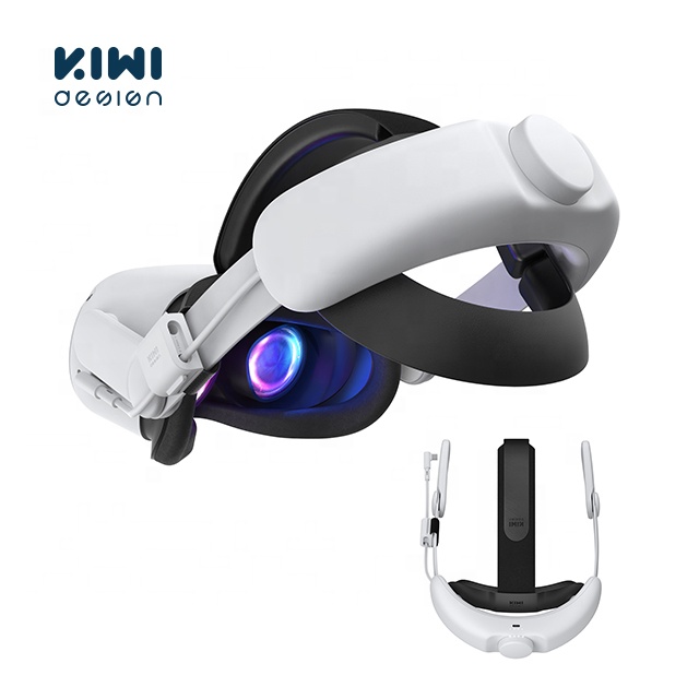 KIWI design Comfort Head Strap with Battery for Meta/Oculus Quest 2  Elite Strap with 6400mAh Battery Pack