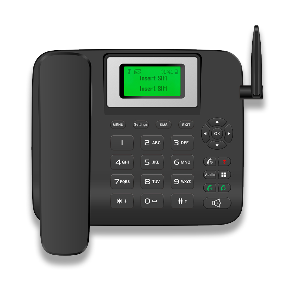 Low Cost 4G Fixed Wireless Desktop Phone Telephone Terminals Support VOLTE Dual Sim Card For Home Business