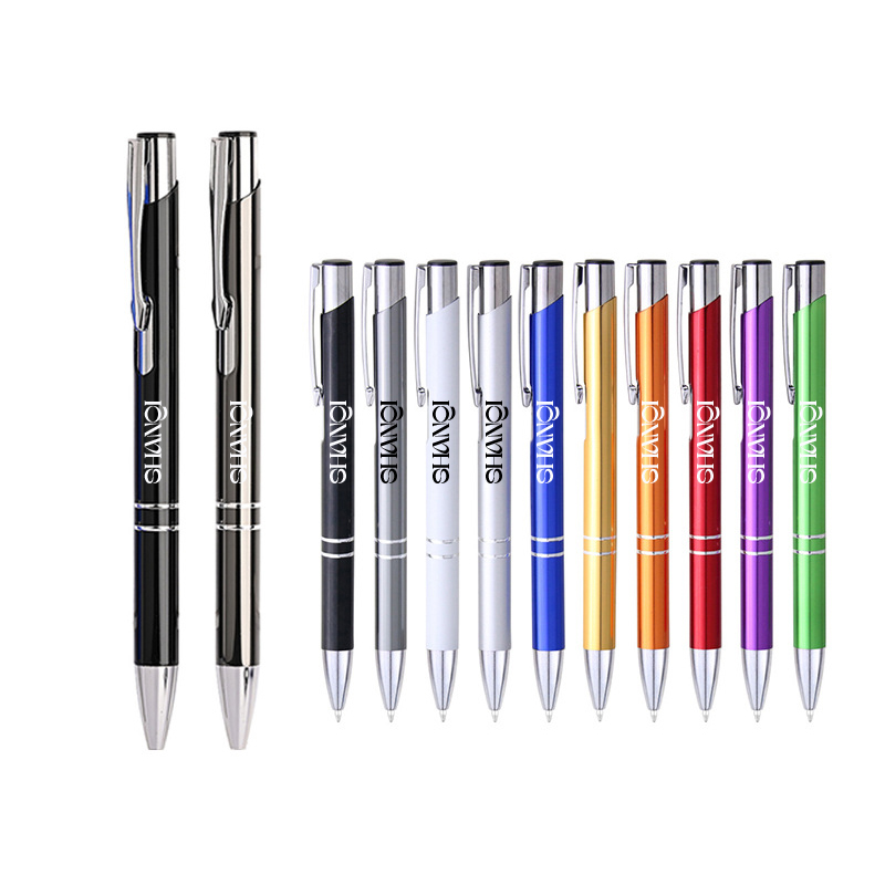 Hot Selling New Customized Logo Printing Metal Ball Pen Promotion Metal Parts With Multi-color Pens Metal Ballpoint Pens
