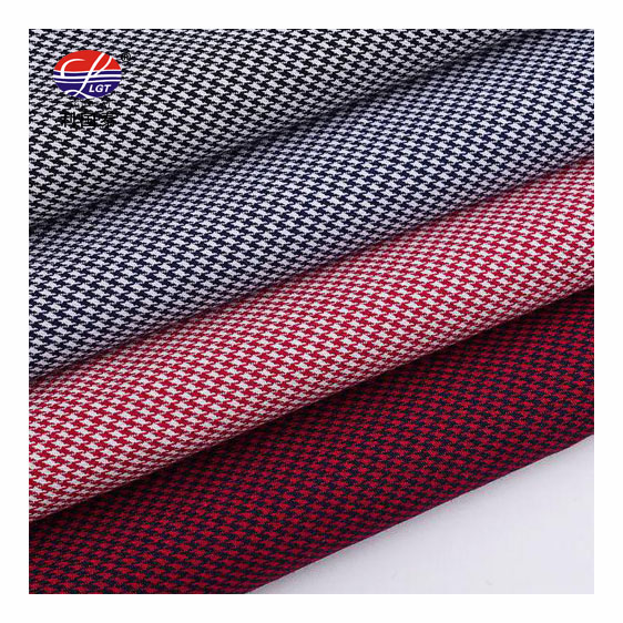 Fashion Style Cheap Stock Drop Shipping Animal Print Material Cotton Nylon Houndstooth Woven Fabric For Shirt Woman