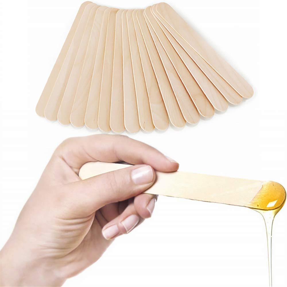 Large Wooden Wax Sticks Wax Applicator Sticks Body Hair Removal Sticks Applicator Spatula