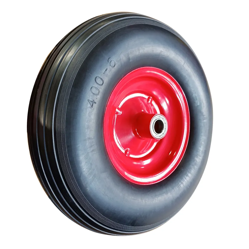 13 inch 4.00-6 Flat Free Wheelbarrow Tire Solid Rubber Tire Replacement for Wheel Barrel Lawn Cart Garden Wagon