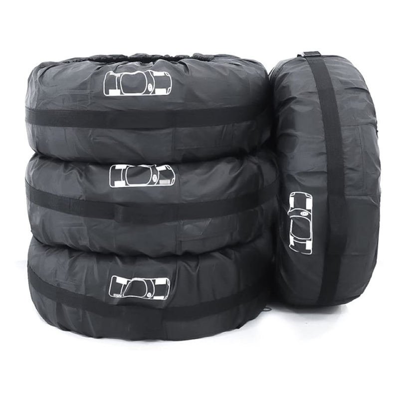 Functional Sophisticated technologies Foldable Tire Protection black Car Tire Cover Storage Dustproof