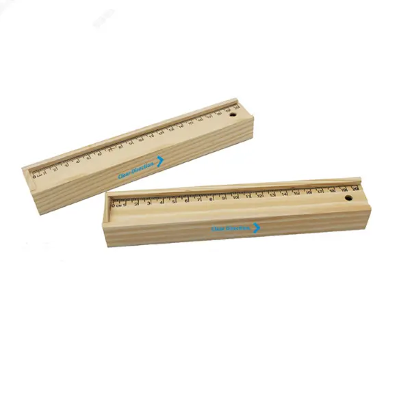Pencil Wooden Wooden 6 Color Pencil Set Gift In Ruler Tube Box Paper Tube Box
