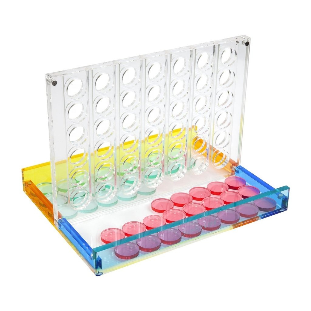 Custom Made Four in a Row Game Detachable Acrylic Connect 4 Set Outdoor Line up 4 Gaming Equipment