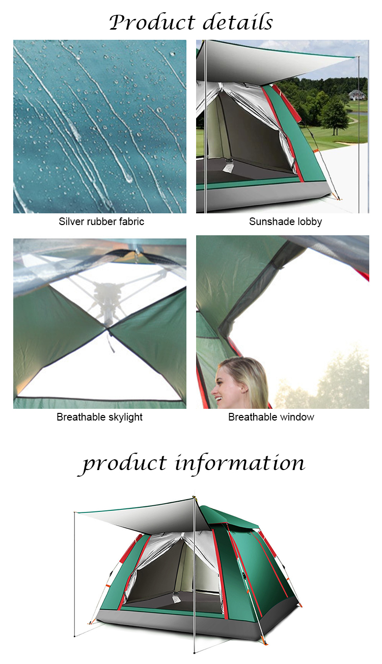Camping Large Luxury Tents Outdoor Camping Family Glamping Automatic Tent
