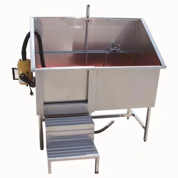 Lize factory direct supply stainless steel pet with hair dryer pedal sliding door sink bathing pool