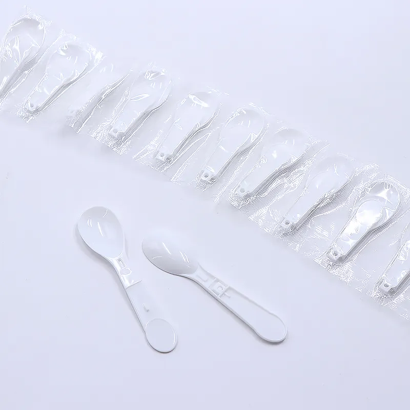 disposable PP folding spoon yogurt spoon