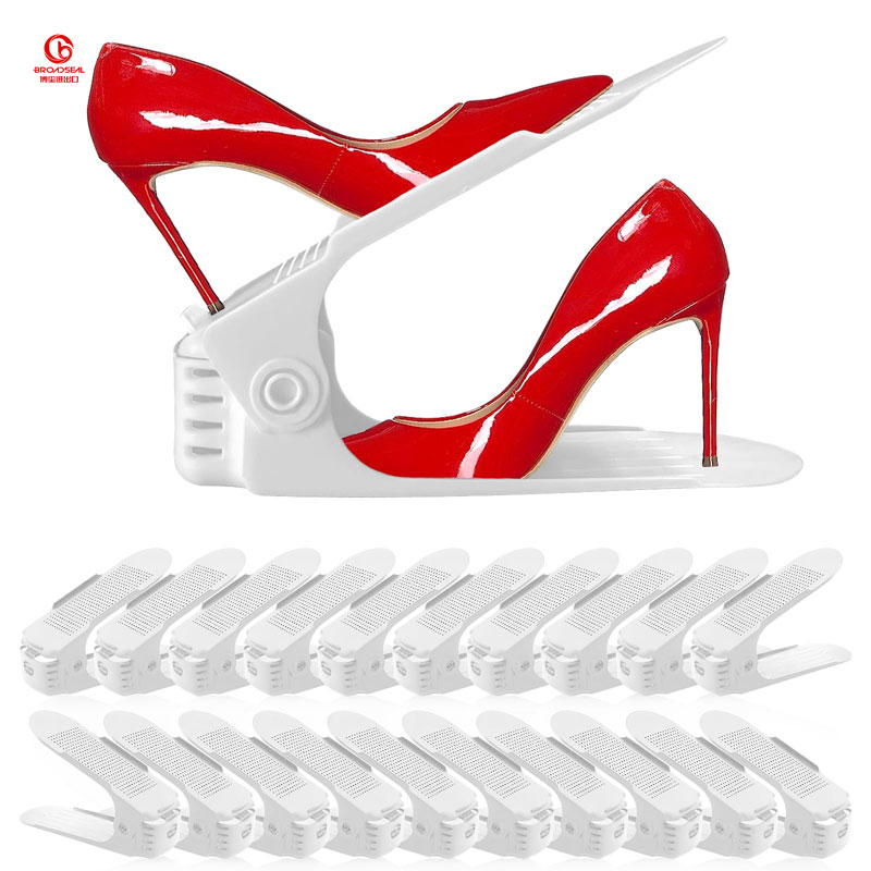Modern Double Layer Plastic Shoe Rack Thickened Rectangle Household and Dormitory Shoe Storage Holder Shoes Slot