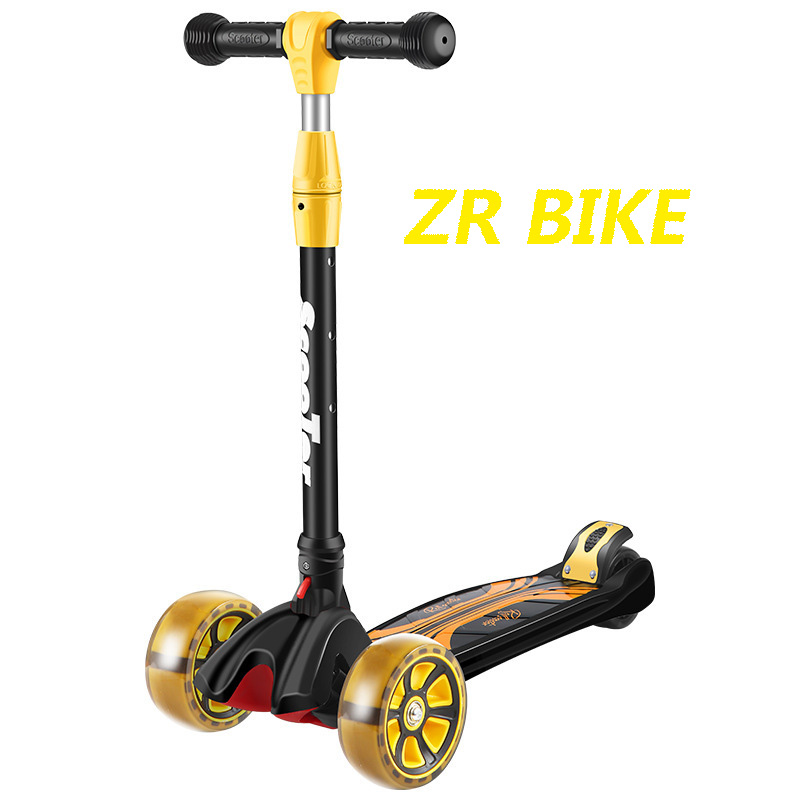 ZhiRou Kids Scooter PP Plastic 3 Wheel Foldable Kids Scooter with multi-colour