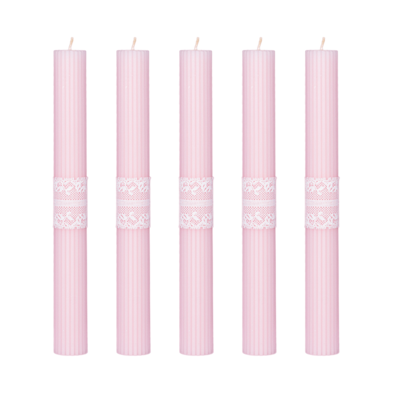Pink Candles Customized Soy Wax Candles Wholesale Gift Set Colorful Pillar Candle