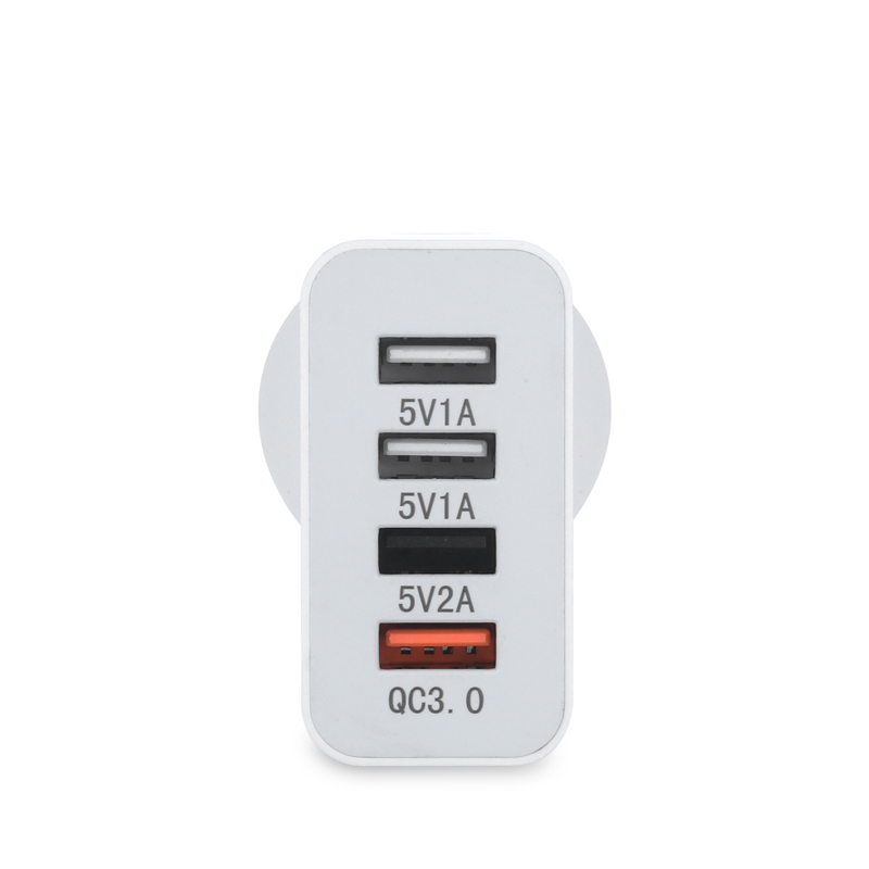 Новая технология Quick Charge 3,0 Power Au Plug зарядка Qc мульти порты четыре порта США 4 Usb настенное зарядное устройство адаптер для путешествий