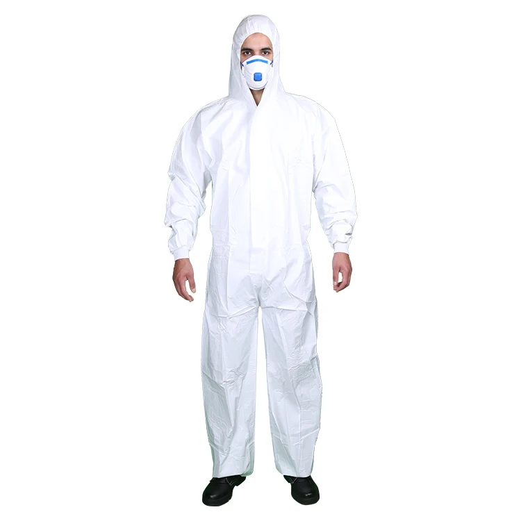 High Quality disposal coverall suit Microporous disposable coverall Type 5/6 disposable coverall suit