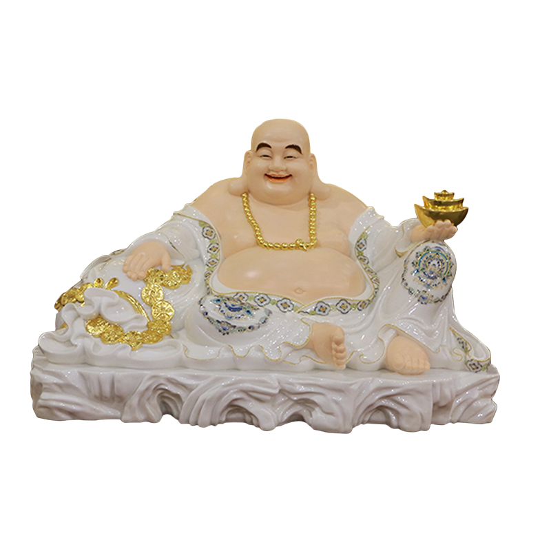 Белая Нефритовая статуя Будды maitreya bodhisattva как Будда со смехом