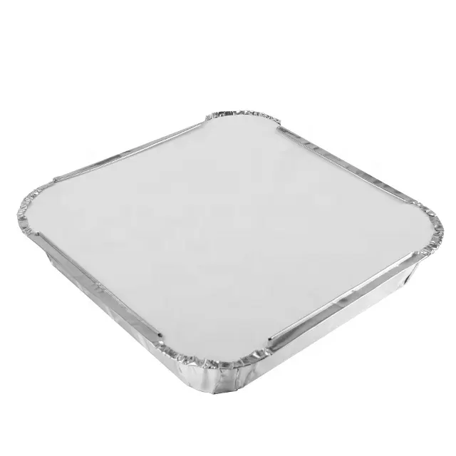 250x250x45mm 2000ml Tinfoil Container 9 Inch UK Square Disposable Aluminium Foil Container With CardboardLlid SQ9I YysmallcaD