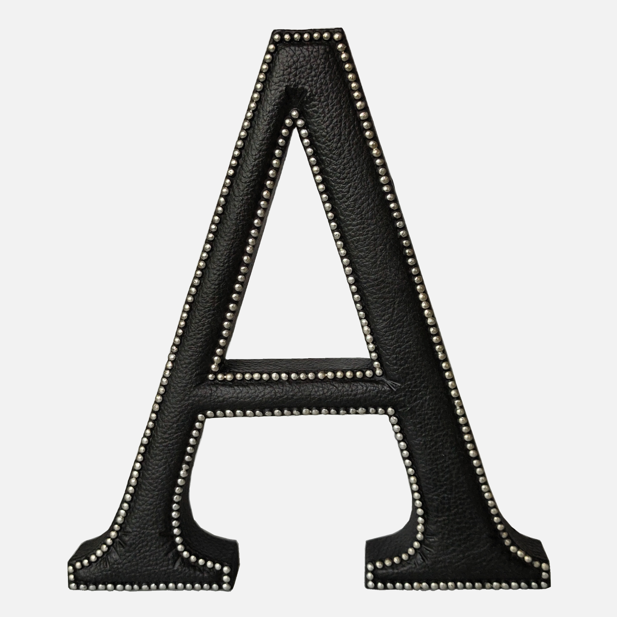 9 Inch DIY Decor Gray Faux Leather Resin Alphabet Letter DIY Letter Wall Decor Craft