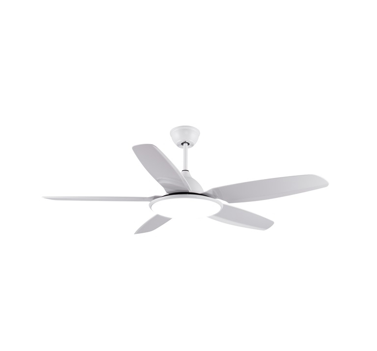 54" Contemporary Home Decorative Indoor 6-Blades Quiet Reversible Saving 3-Speeds Remote Control Led Ceiling Fan With Light