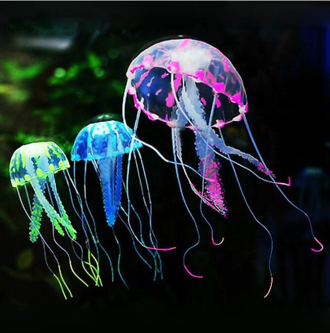 Small Size Fluorescent simulation jellyfish Accessories Artificial Jellyfish Fish Tank Aquarium landscaping
