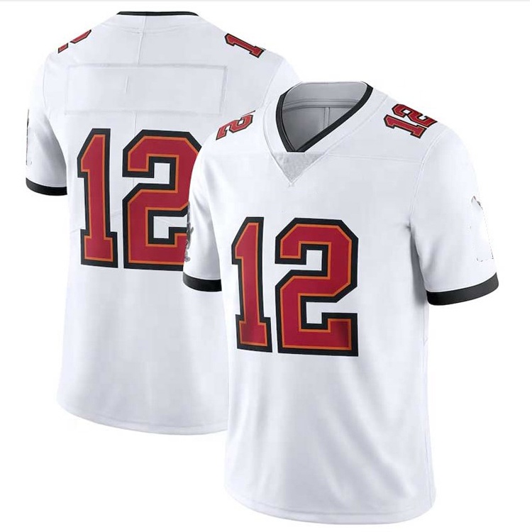 2021 Tampa Bay Прошитые американские футболки 12 Brady трикотажные изделия