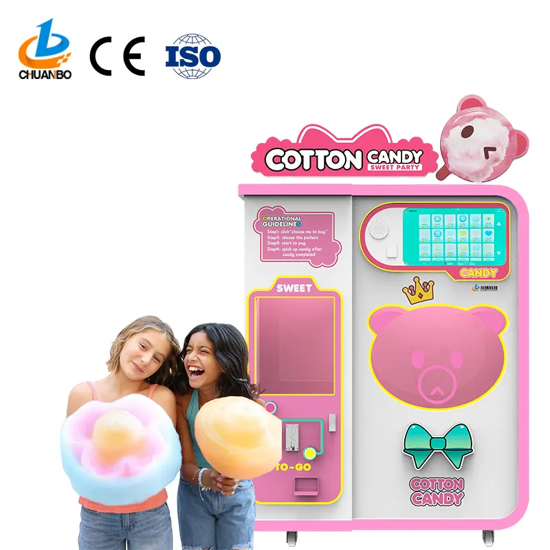 Hot Sale Commercial Large Vending Machine Cotton Candy Chuanbo Technology Automatic Machine For Sale