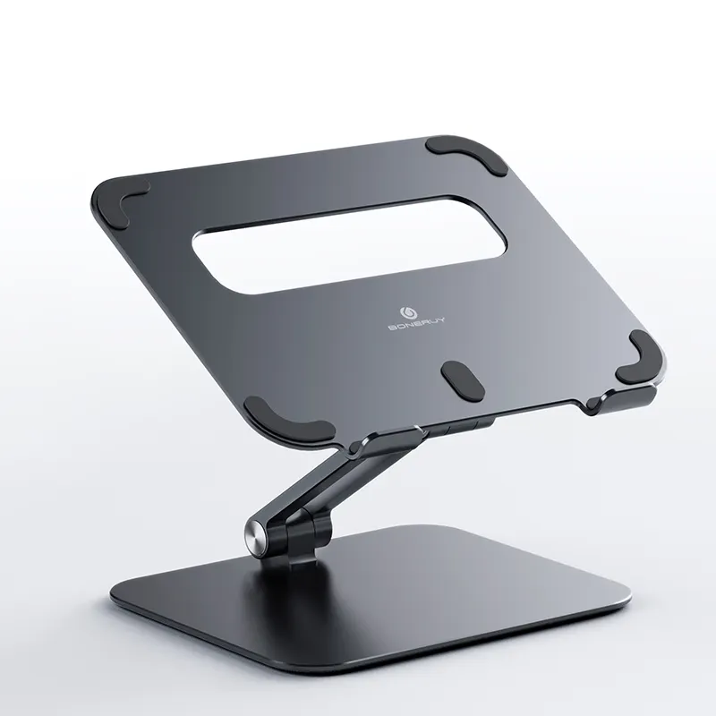 2021 Boneruy Adjustable Foldable Tablet Stand Aluminum Portable Tablet Holder For iPad Desk Stand