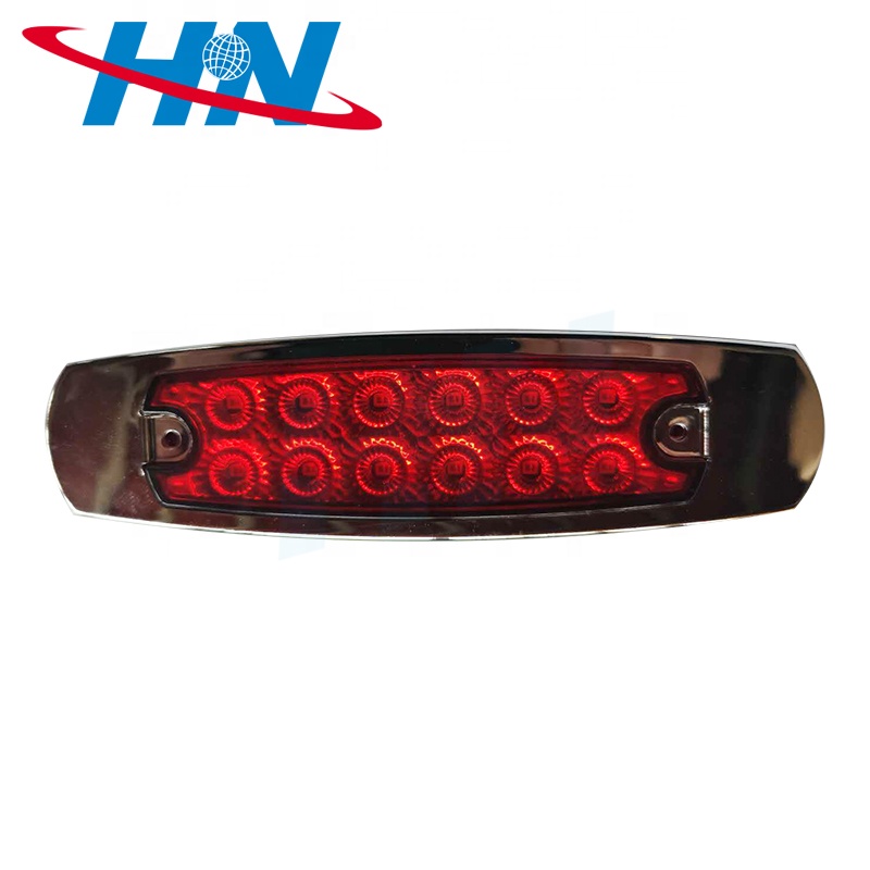 Оптовая продажа прямоугольной формы автомобиль грузовик 12v 24v яркий 12led, цвета-красный, желтый, боковой свет