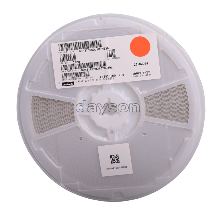 GRM31CR60J107ME39L 1206 100 мкФ X5R 6,3 V 20% многослойный керамический конденсатор большой емкости