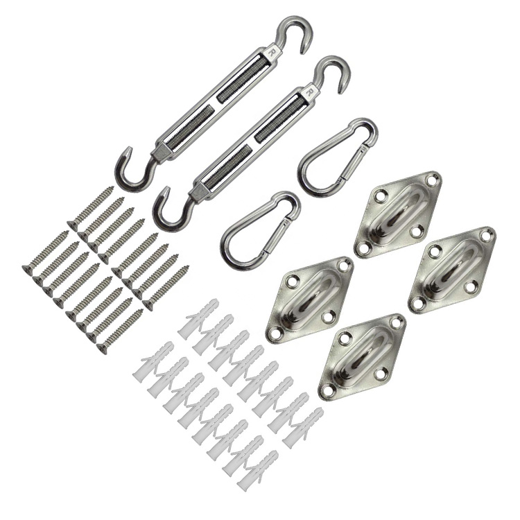 5mm Stainless Steel Square Sun Shade Sail Hardware Kits