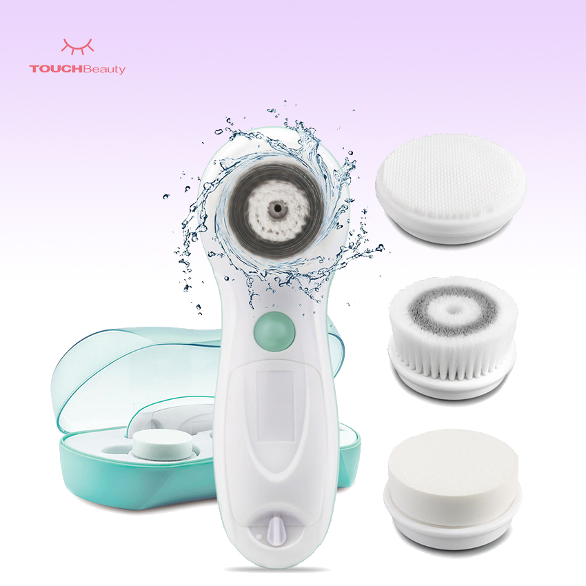 Электрическая Водонепроницаемая щетка для чистки лица TOUCHBeauty TB0759A, вращение на 360 градусов, 2 в 1