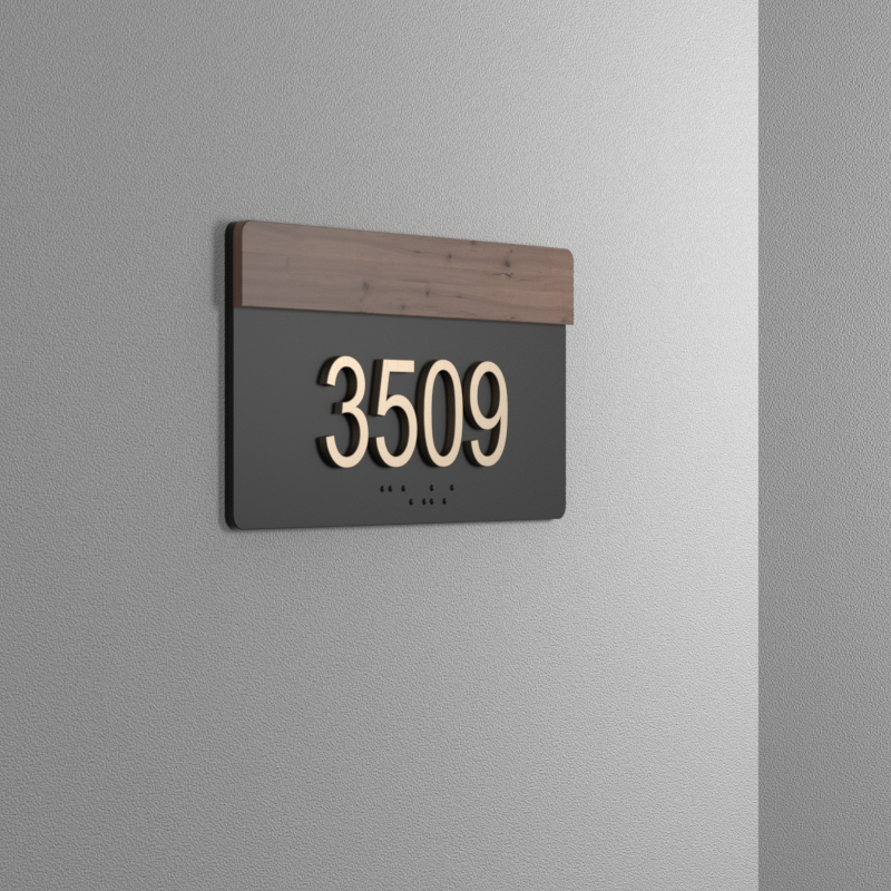 Ezd Factory Direct Sale acrylic sign hotel modern house numbers business door sign for Hospitals malls schools hotels