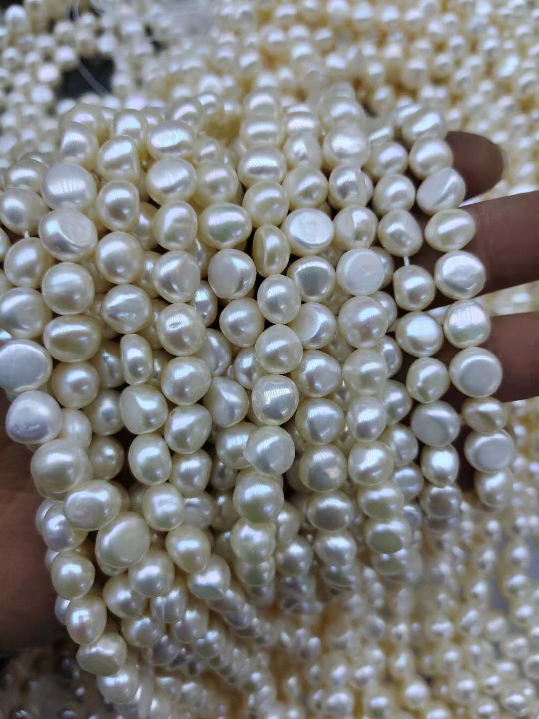 9-10 mm AAAA top High quality natural freshwater pearl baroque wholesale freshwater pearl in strand