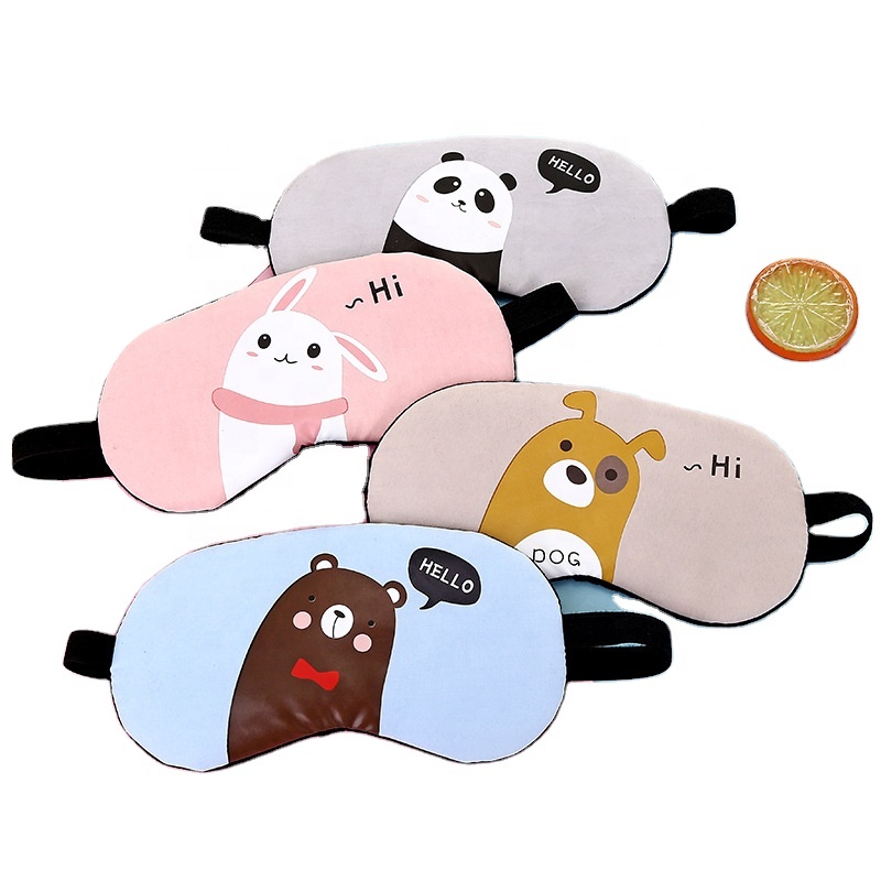 A2628Cartoon sleep blackout eye mask cold and hot compress ice eye mask Labor ice pack animal pattern eye shield